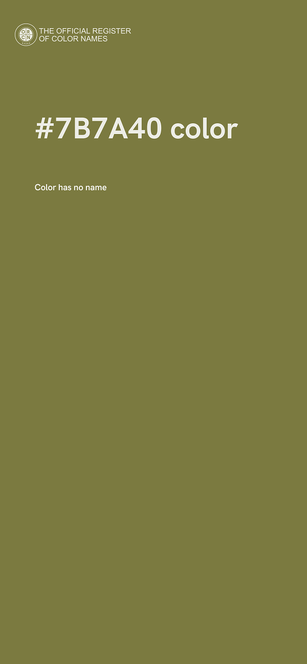 #7B7A40 color image