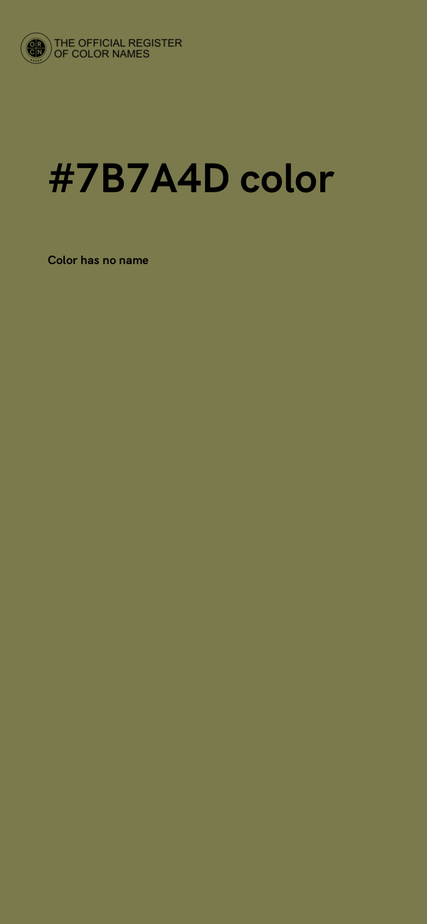 #7B7A4D color image