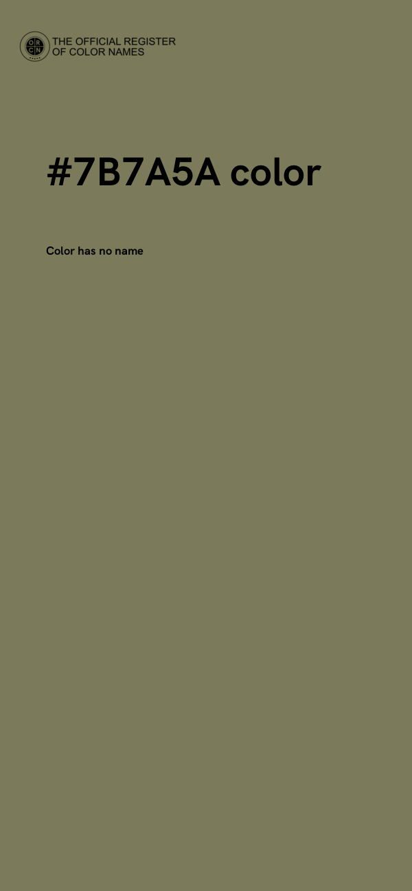 #7B7A5A color image