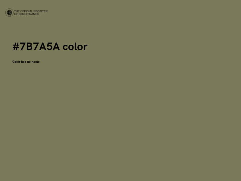 #7B7A5A color image