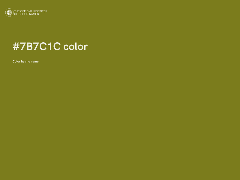 #7B7C1C color image