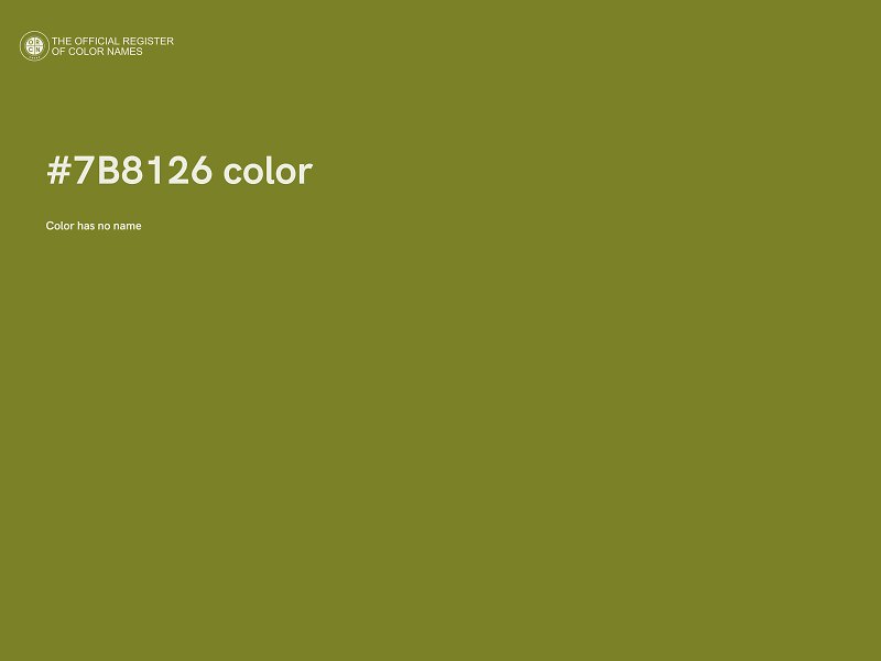 #7B8126 color image
