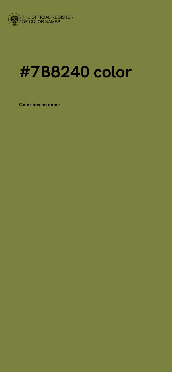 #7B8240 color image