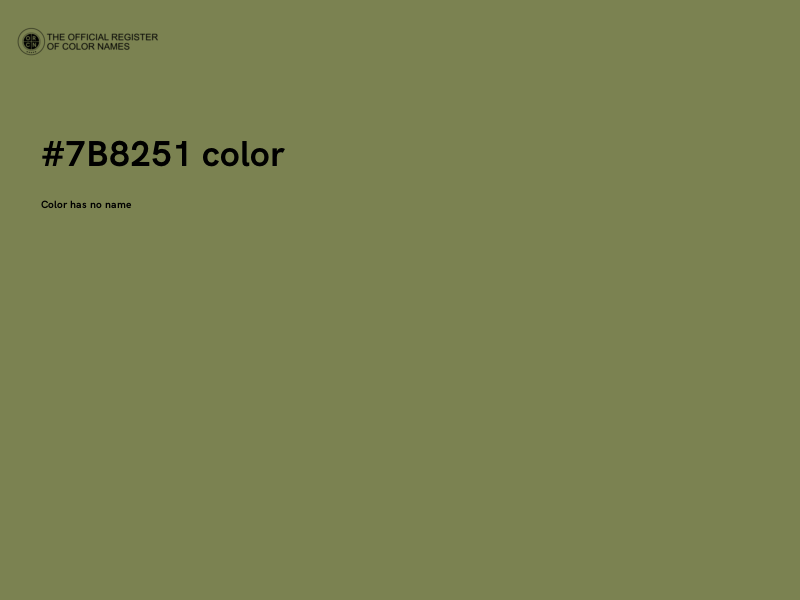#7B8251 color image