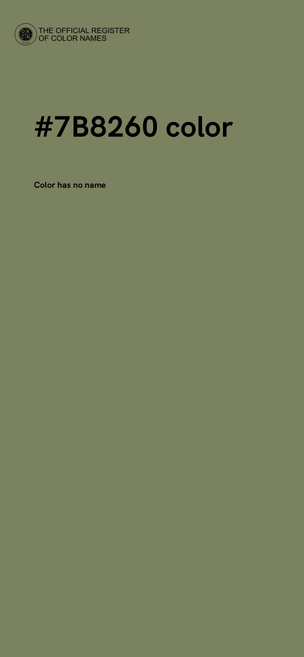 #7B8260 color image