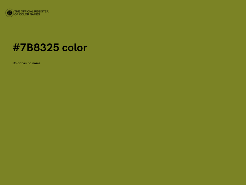 #7B8325 color image