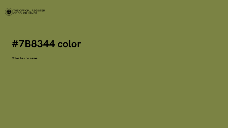 #7B8344 color image