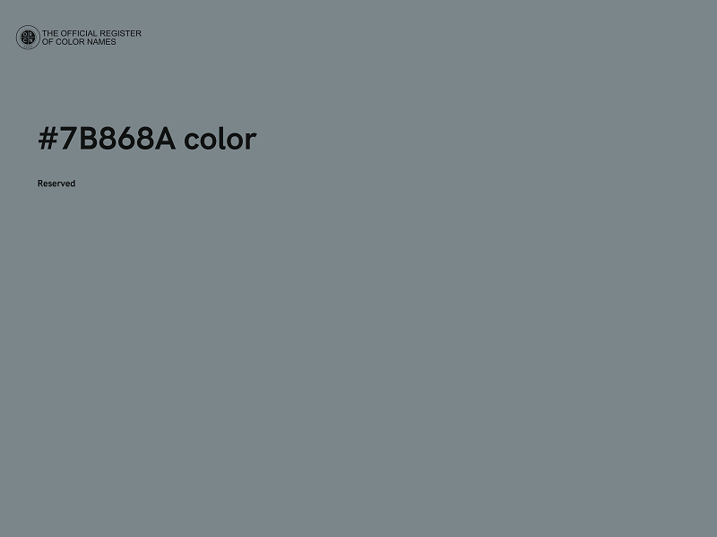 #7B868A color image