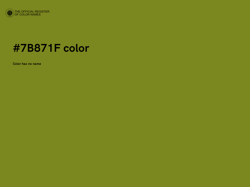#7B871F color image