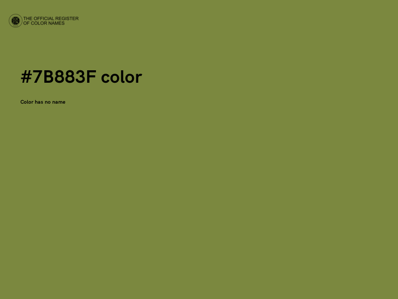 #7B883F color image