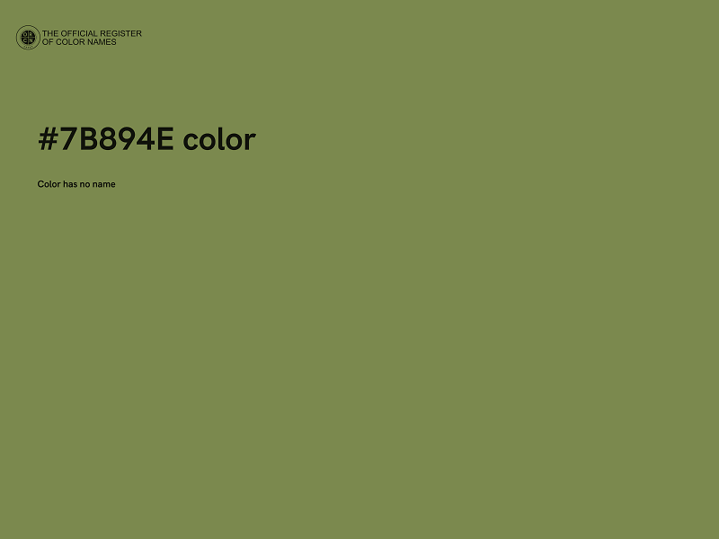#7B894E color image