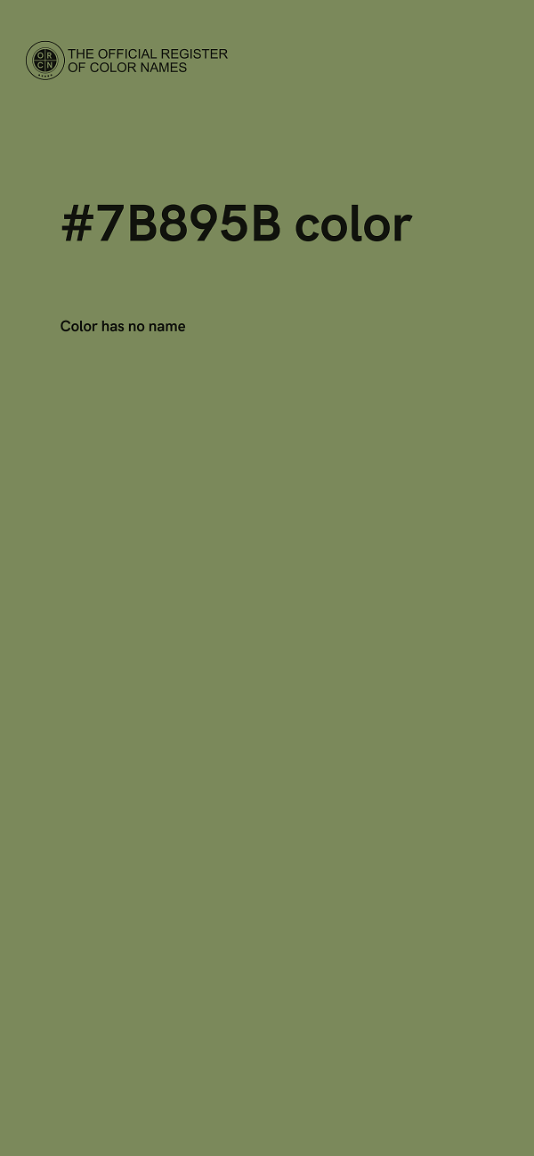 #7B895B color image