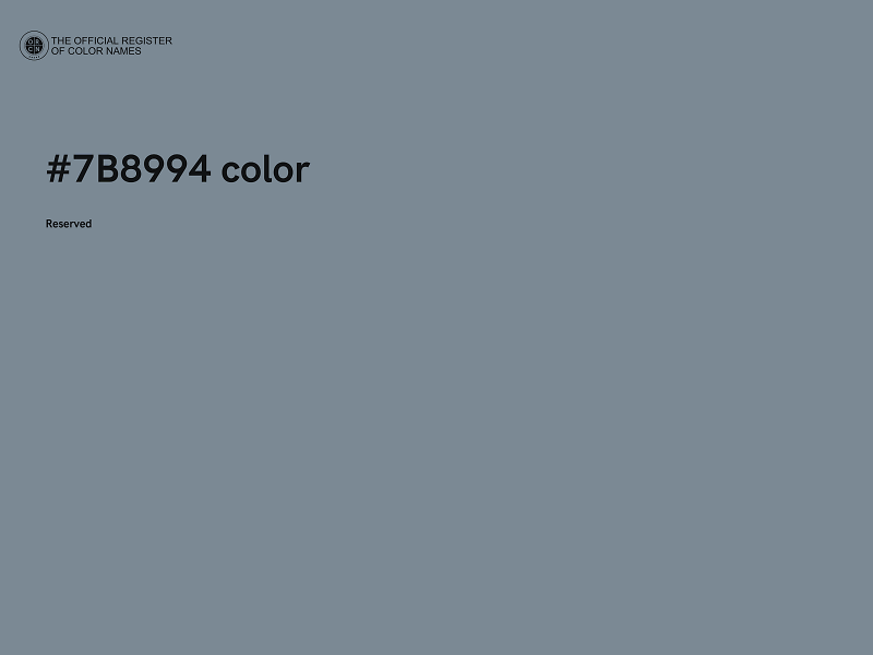 #7B8994 color image