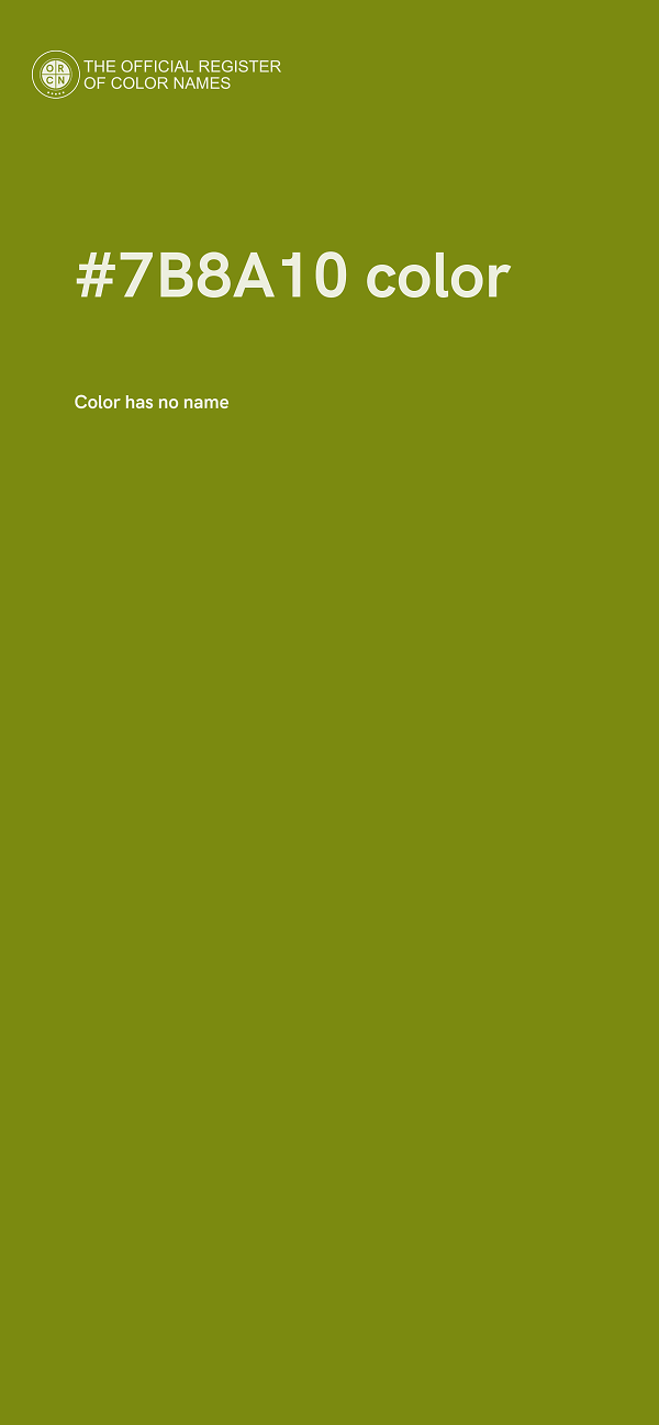 #7B8A10 color image