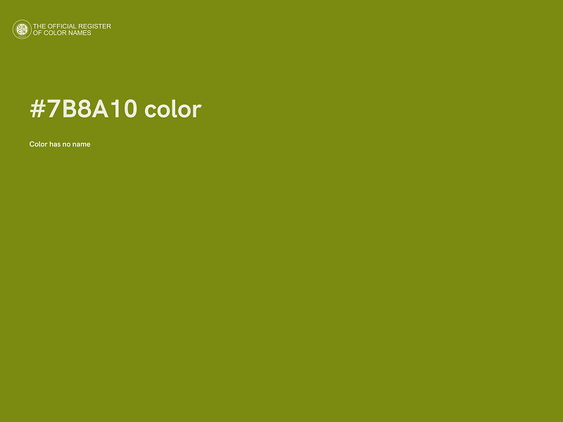 #7B8A10 color image