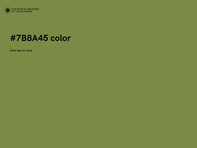 #7B8A45 color image
