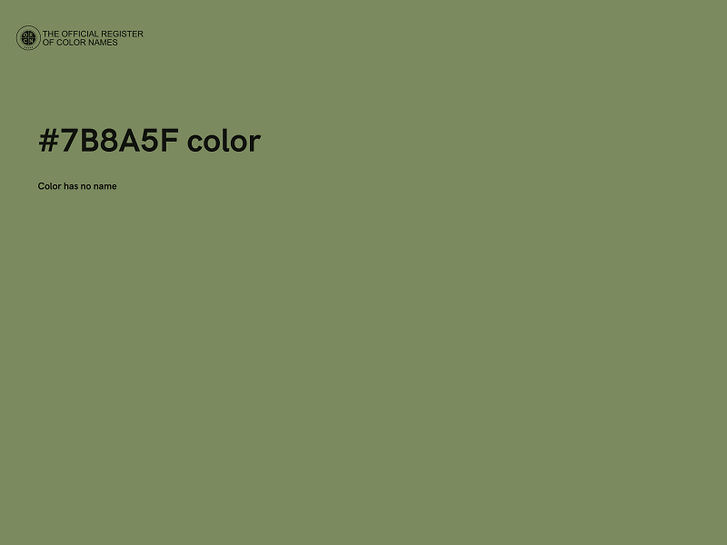 #7B8A5F color image