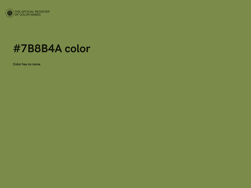 #7B8B4A color image