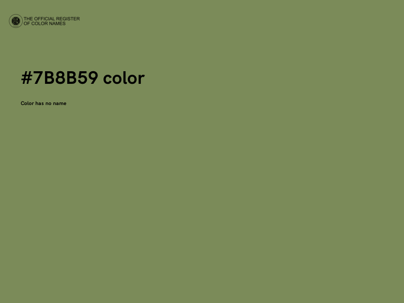 #7B8B59 color image