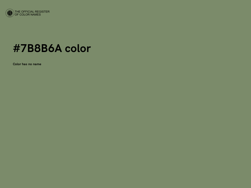 #7B8B6A color image
