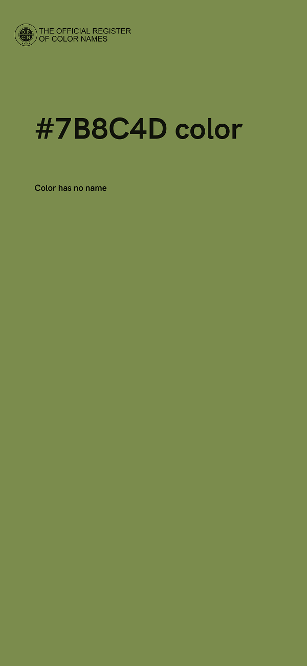 #7B8C4D color image