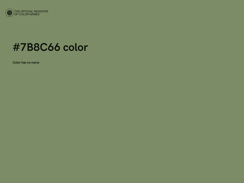 #7B8C66 color image