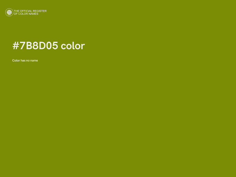 #7B8D05 color image