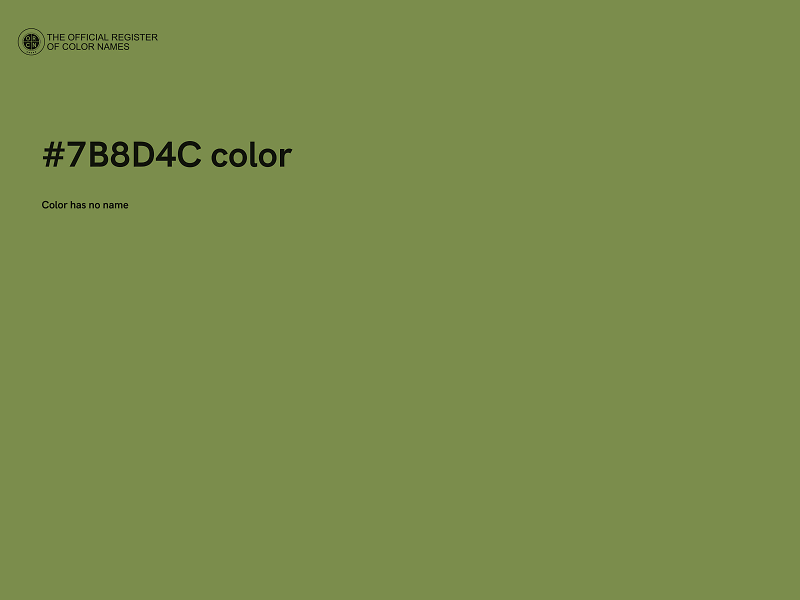 #7B8D4C color image