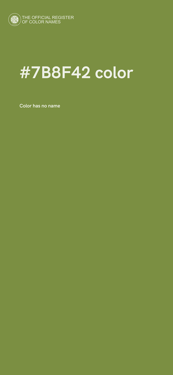 #7B8F42 color image