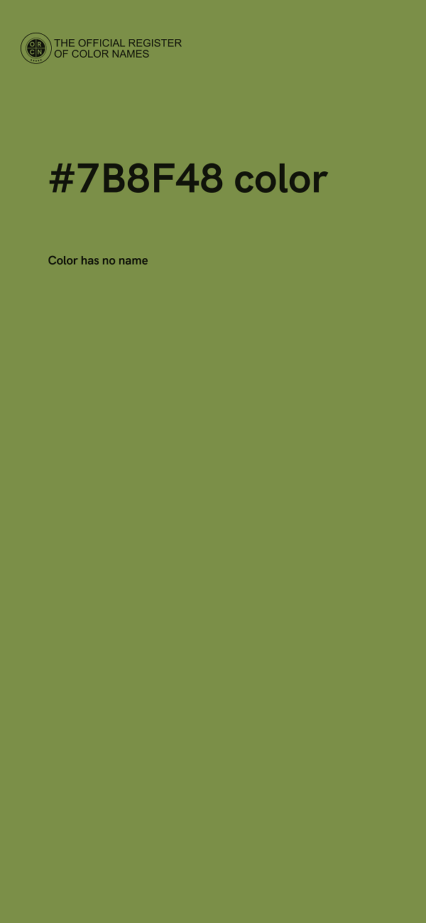 #7B8F48 color image