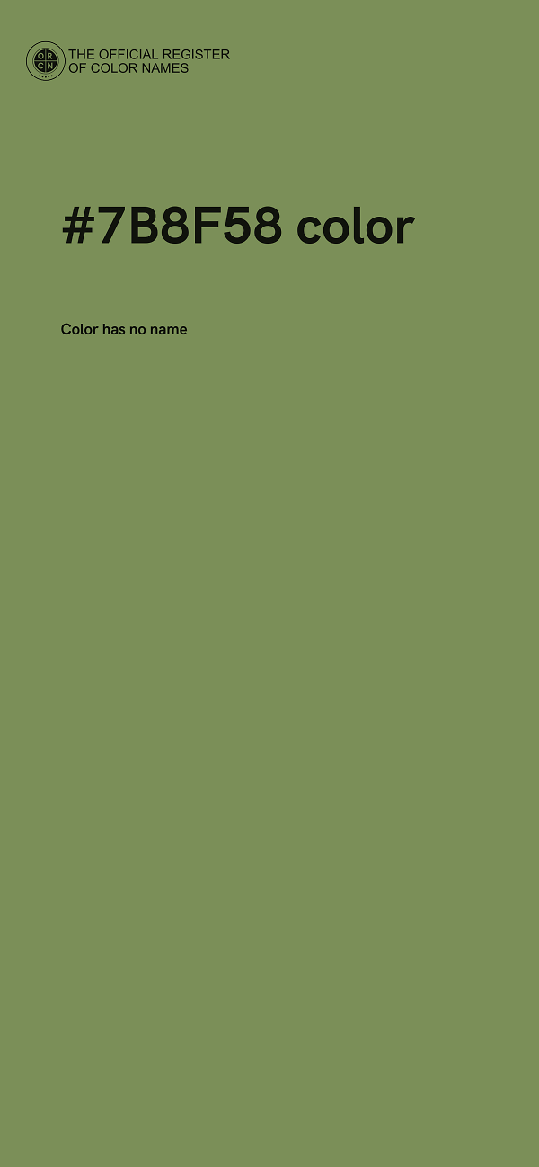 #7B8F58 color image