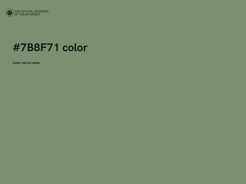 #7B8F71 color image