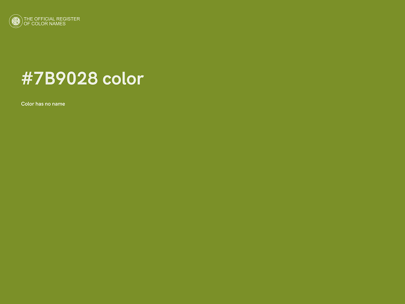 #7B9028 color image