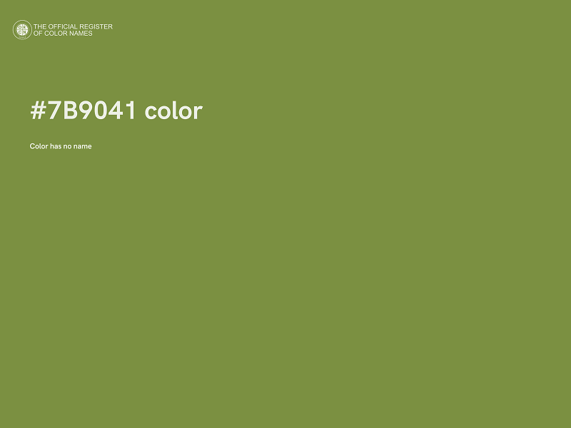 #7B9041 color image