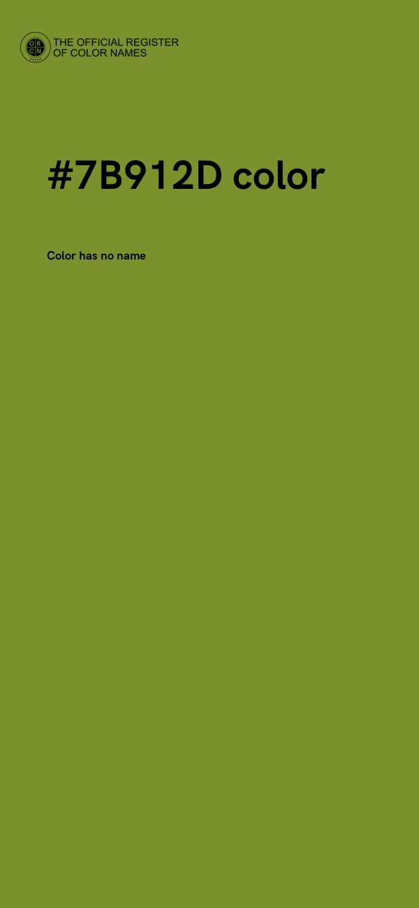 #7B912D color image