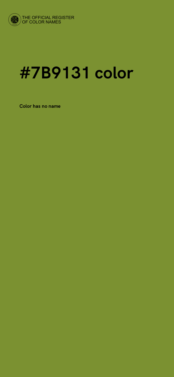 #7B9131 color image