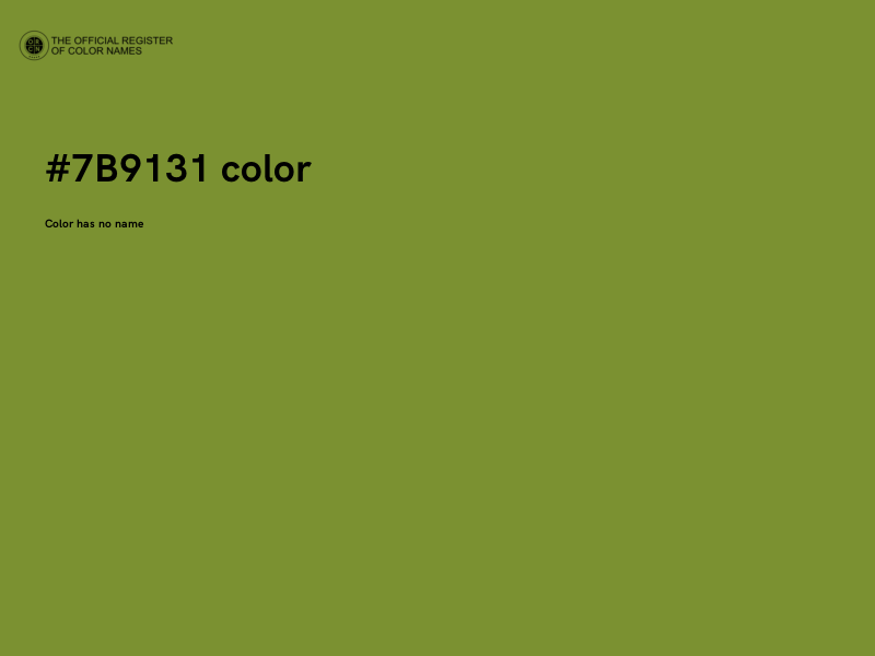 #7B9131 color image