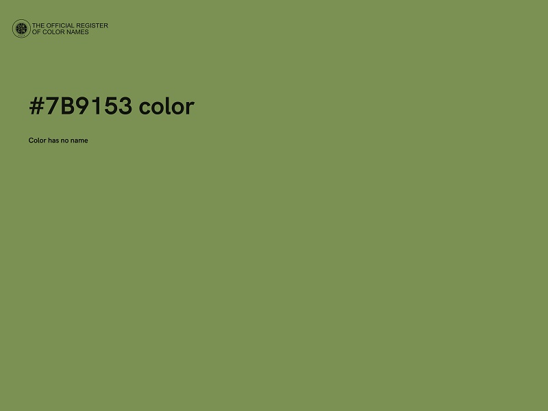 #7B9153 color image