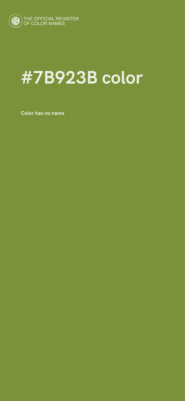 #7B923B color image