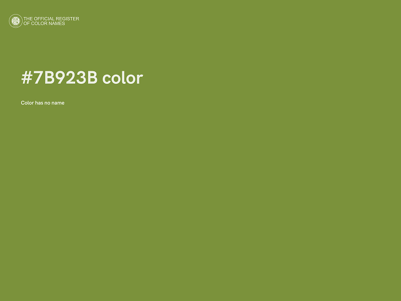 #7B923B color image