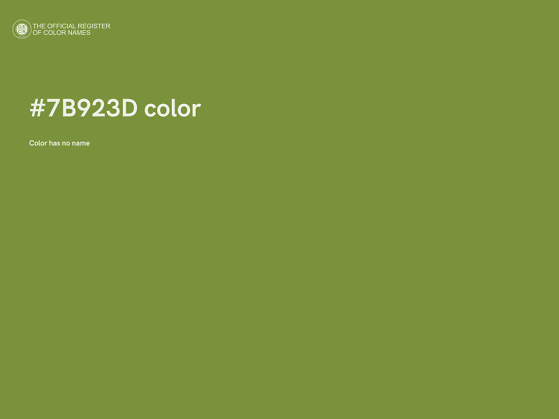 #7B923D color image