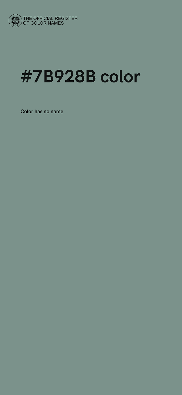 #7B928B color image