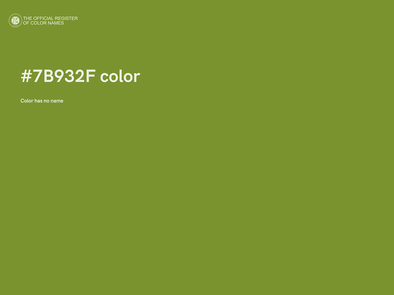 #7B932F color image