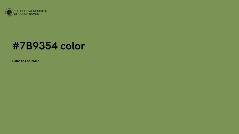 #7B9354 color image