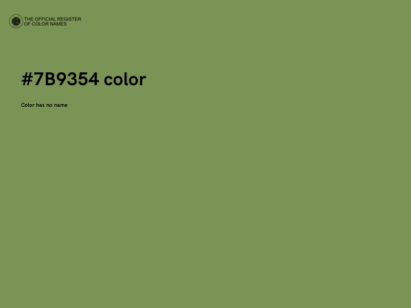 #7B9354 color image