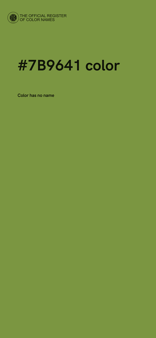 #7B9641 color image