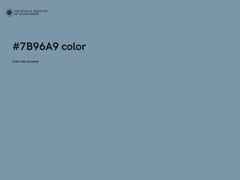 #7B96A9 color image