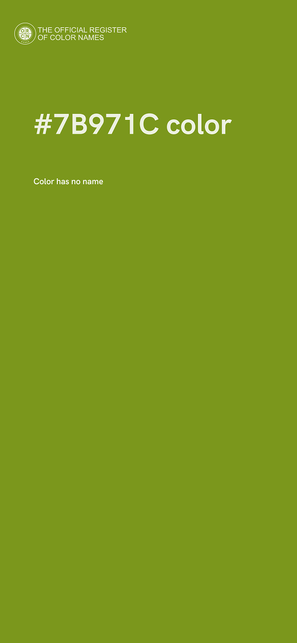 #7B971C color image