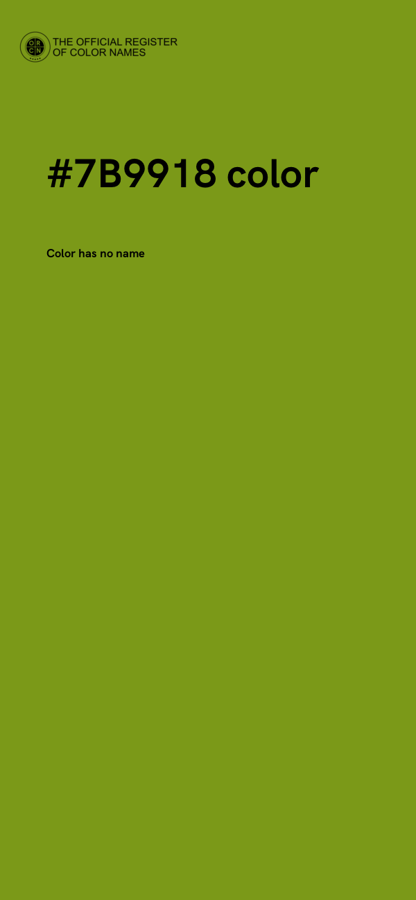 #7B9918 color image