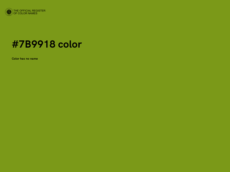 #7B9918 color image